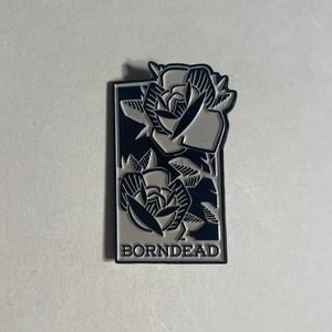 Borndead enamel pin borndead roses
